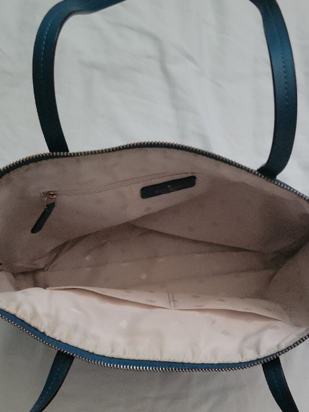 Kate Spade Hayden Deep Teal Nylon zip-top tote - Picture 8 of 10